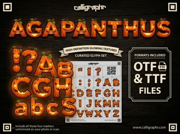 Agapanthus: A Halloween Display Font That Truly Glows