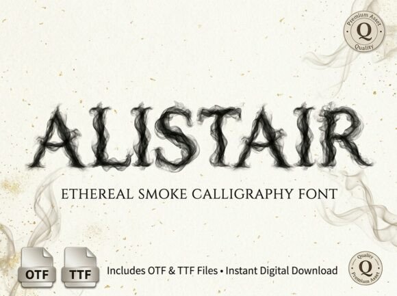 Alistair: The Smoke Lettering Font for Atmospheric Design