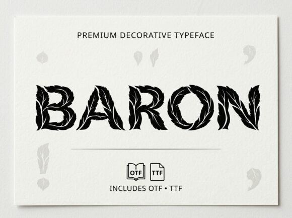 Baron: The Avant-Garde Display Font for Unforgettable Design