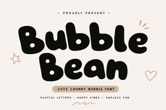 Bubble Bean: The Playful Display Font for Lively Designs