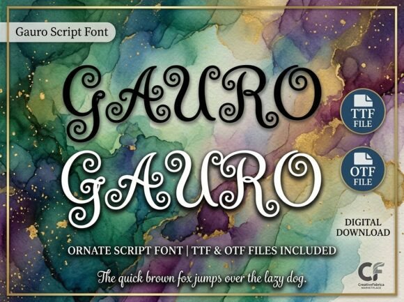 Gauro: Command Royal Attention with This Ornate Script