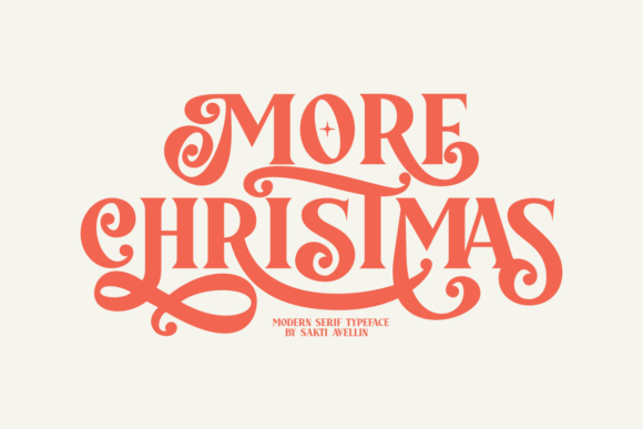 More Christmas Font: A Festive Serif for Celebratory Designs