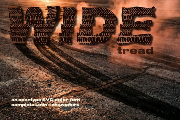 Wide Tread Font: Gritty, Colorful, and Built for Speed